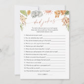 SAFARI Dad Jokes Baby shower Game Kaart (Voorkant)
