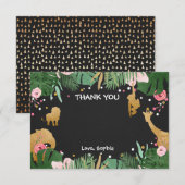 Safari Dank je wel Wilde Dierentuin Oerwoud Bedankkaart (Voorkant / Achterkant)