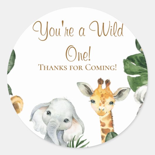 Safari Dank jullie Stickers (Voorkant)