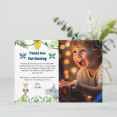 Safari, dank u voor het komen kaart, met Foto Bedankkaart (Staand voorkant)