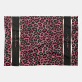 Safari Dark Dusty Roos Leopard - Aanpassen Theedoek (Horizontaal)