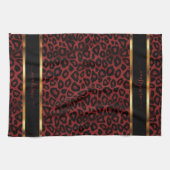 Safari Dark Red Leopard - Aanpassen Theedoek (Horizontaal)
