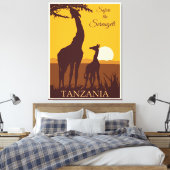 Safari de Serengeti, Tanzania, Canvas Afdruk (Insitu (Slaapkamer))