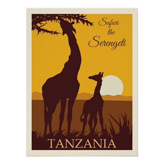 Safari de Serengeti, Tanzania, Perfect Poster (Voorkant)