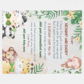 Safari deken met gepersonaliseerde boodschap pasge (Voorkant (Horizontaal))