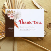 Safari Desert Boho Bloemen Dank u kaart