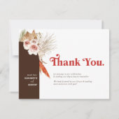 Safari Desert Boho Bloemen Dank u kaart (Voorkant)