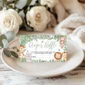 Safari Diaper Raffle Card Informatiekaartje