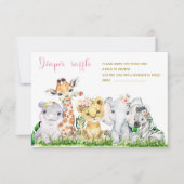 Safari Diaper rafflekaarten (Voorkant)
