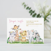 Safari Diaper rafflekaarten (Staand voorkant)