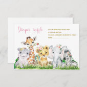 Safari Diaper rafflekaarten (Voorkant / Achterkant)