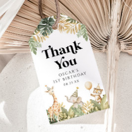 Safari Dier 1e Verjaardag Favoriet Tag Bedankt Jon Cadeaulabel