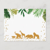 Safari dier Advieskaart Baby Shower Informatiekaartje (Achterkant)