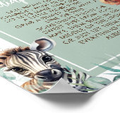 Safari Dier Baby shower Late Night Luiers Spel Poster (Hoek)