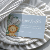 Safari Dier Baby shower Luier Raffle Visitekaartje