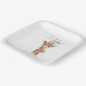 Safari Dier Bloemen Giraffe Moeder Baby shower Papieren Bordje (Gebogen)