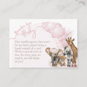 Safari dier Boho Baby Meisje Douche Boeken Informatiekaartje (Voorkant)