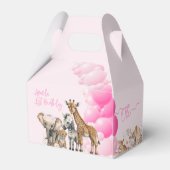 Safari dier Boho ballon meisje 1e verjaardag gunst Bedankdoosjes (Achterkant)