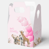 Safari dier Boho ballon meisje 1e verjaardag gunst Bedankdoosjes (Geopend)