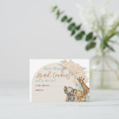 Safari dier Boho Oh Boy Baby shower Game Informatiekaartje (Staand voorkant)