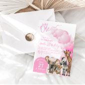 Safari dier Boho Wild Eerste op Verjaardag Kaart