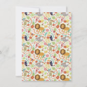 Safari Dier Dank Je, Kleurrijk leuk Jungle Thema Bedankkaart (Achterkant)