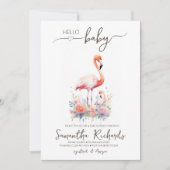 Safari Dier Flamingo Bloemen Moeder Baby shower Kaart (Voorkant)