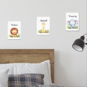 Safari dier Geslachtsneutrale Nursery poster print Muurkunst Sets (Slaapkamer)