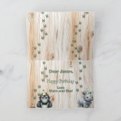 Safari Dier Gorilla Rhino Verjaardag Kaart (Binnen)