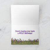 Safari Dier Happy Birthday Kaart (Binnen)