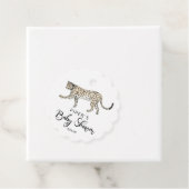 Safari Dier Leopard Baby shower Dank u Bedankjes Labels (In situ)