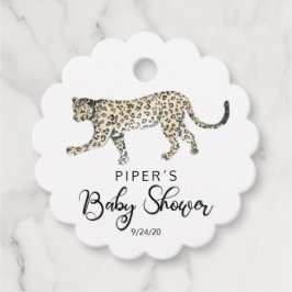 Safari Dier Leopard Baby shower Dank u Bedankjes Labels