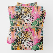 Safari Dier Luipaard Kleurrijk Afrika Inpakpapier Vel (In situ)