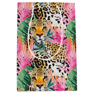 Safari Dier Luipaard Kleurrijk Afrika Medium Cadeauzakje