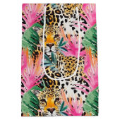 Safari Dier Luipaard Kleurrijk Afrika Medium Cadeauzakje (Achterkant)