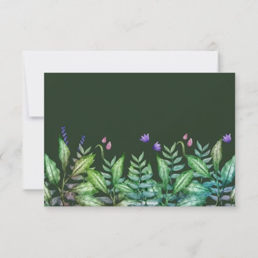 Safari Dier Oerwoud Groene jongen Baby shower Bedankkaart (Achterkant)