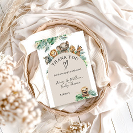 Safari Dier Oerwoud Modern Baby shower Bedankkaart