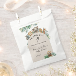 Safari Dier Oerwoud Modern Baby shower Bedankzakje