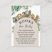 Safari Dier Oerwoud Modern Baby shower boeken Informatiekaartje (Voorkant)