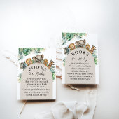 Safari Dier Oerwoud Modern Baby shower boeken Informatiekaartje