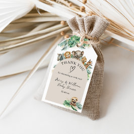 Safari Dier Oerwoud Modern Baby shower Cadeaulabel