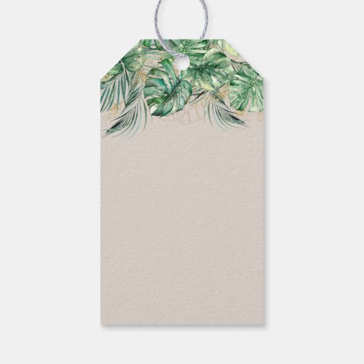 Safari Dier Oerwoud Modern Baby shower Cadeaulabel (Achterkant)