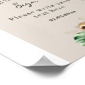 Safari Dier Oerwoud Modern Baby shower Custom Poster (Hoek)