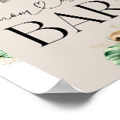 Safari Dier Oerwoud Modern Baby shower Momosa bar Poster (Hoek)