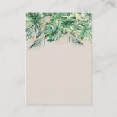 Safari Dier Oerwoud Modern Baby showers luier Informatiekaartje (Achterkant)