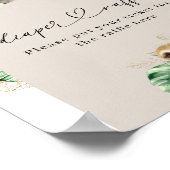 Safari Dier Oerwoud Modern Baby showers luier Poster (Hoek)