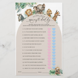 Safari Dier Oerwoud Modern Mam of Pap Spel