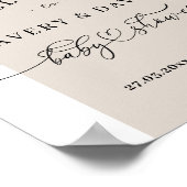 Safari Dier Oerwoud Modern Welkom Baby shower Poster (Hoek)