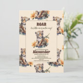 Safari Dier Oerwoud Tijger Baby shower Kaart (Staand voorkant)