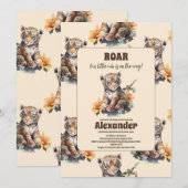 Safari Dier Oerwoud Tijger Baby shower Kaart (Voorkant / Achterkant)